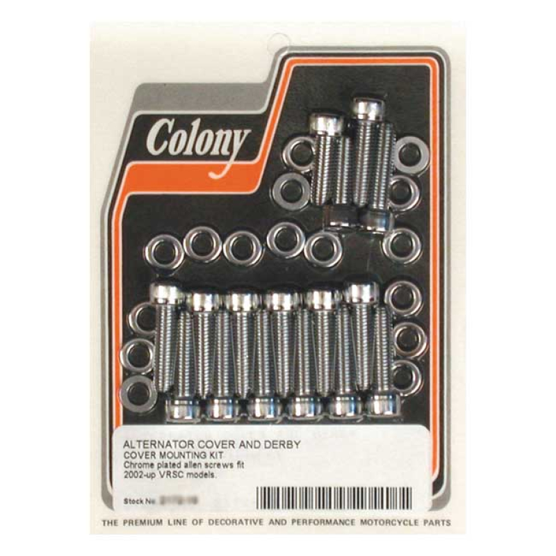 COLONY ALTERNATOR & DERBY CVR MOUNT KIT CHROME ALLEN 990234