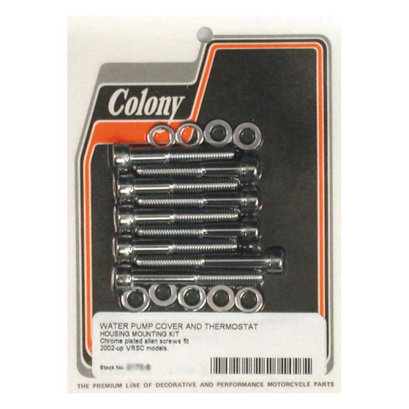COLONY, WATERPUMP & THERMOSTAT HOUSING MOUNT KIT CHROME ALLEN HEAD 02- 990273