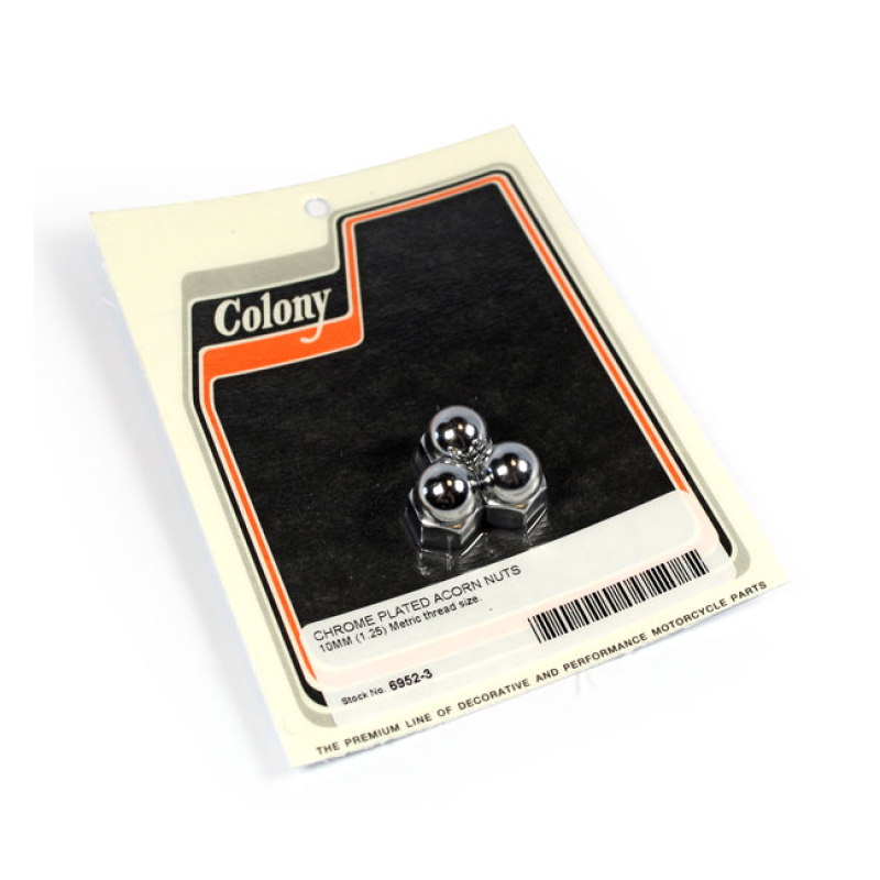 COLONY ACORN NUTS CHROME PLATED M10 (1.25) 990420