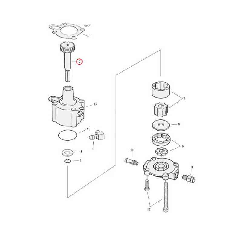 EASTERN DRIVE GEAR SHAFT, OIL PUMP 990726