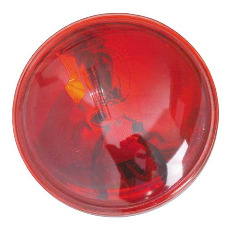 4-1/2" 30W 12V SEALED BEAM UNIT. CLEAR RED LENS RED COLORED CLEAR LENS 991605