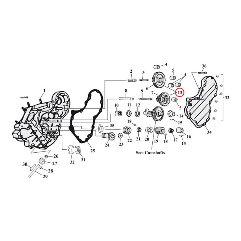 S&S, CIRCUIT BREAKER TIMING GEAR KIT. COUNTERCLOCKWISE WITH CUSTOM COU 998887