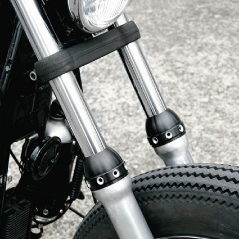 WE DRILLED DUST COVER 39MM FORKS BLK. 683083