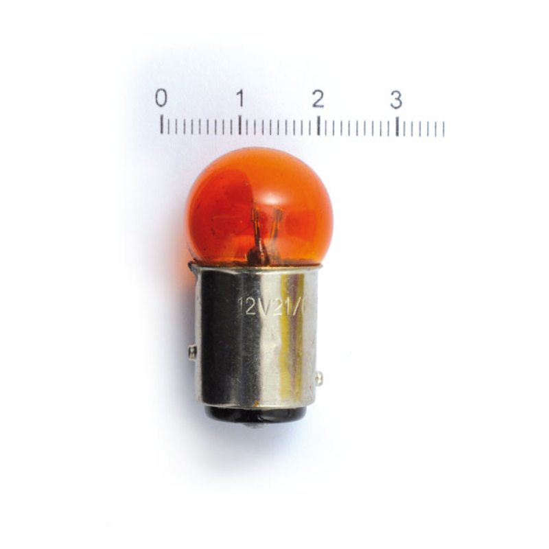TURN SIGNAL BULB, SMALL DIAMETER. AMBER LENS. 21CP/6CP - SMALL DIAMETE 500771