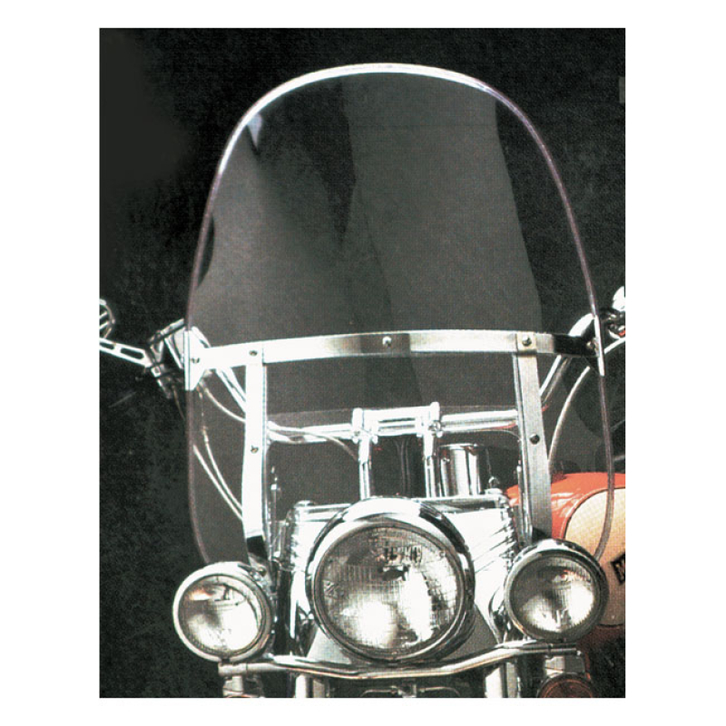 FLH BEADED WINDSHIELD ASSEMBLY - IMPORTED IMPORTED CLEAR POLICE STYLE 501165