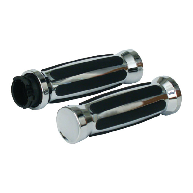 SURVIVOR, THROTTLE GRIPS CHROME; BILLET ALUMINUM 504717