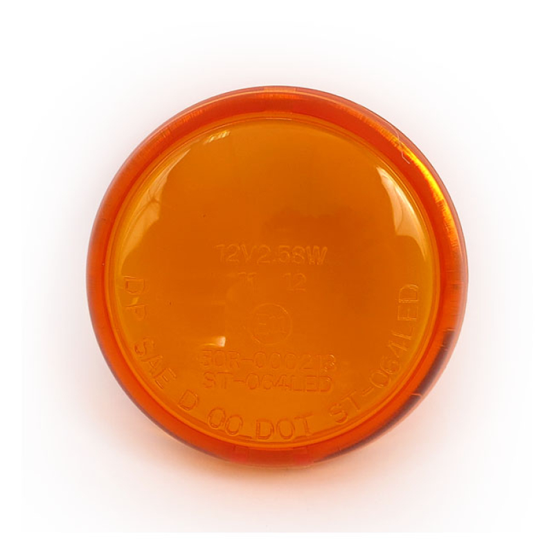 TURN SIGNAL LENS BULLET AMBER 505151