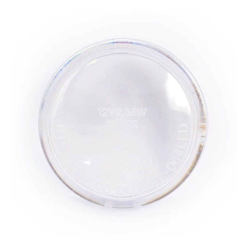 TURN SIGNAL LENS BULLET CLEAR STOCK STYLE REPLACEMENT LENS ONLY. ECE A 505152