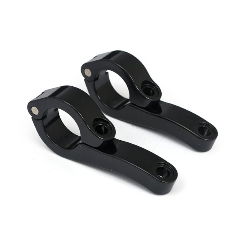 ENGINE GUARD CLAMP SET, FOR SPOTLAMPS. LONG. BLACK BLACK. LONG CLAMP. 508779