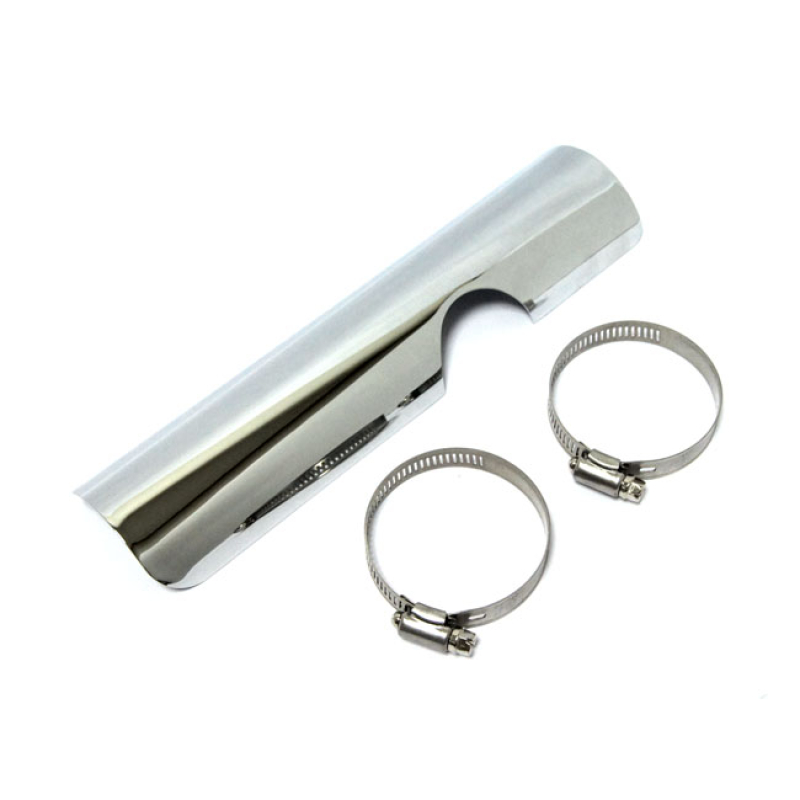 FL 2-1 EXHAUST HEADER HEATSHIELD. LOWER RIGHT, REAR. CUSTOM CHROME CUS 508904