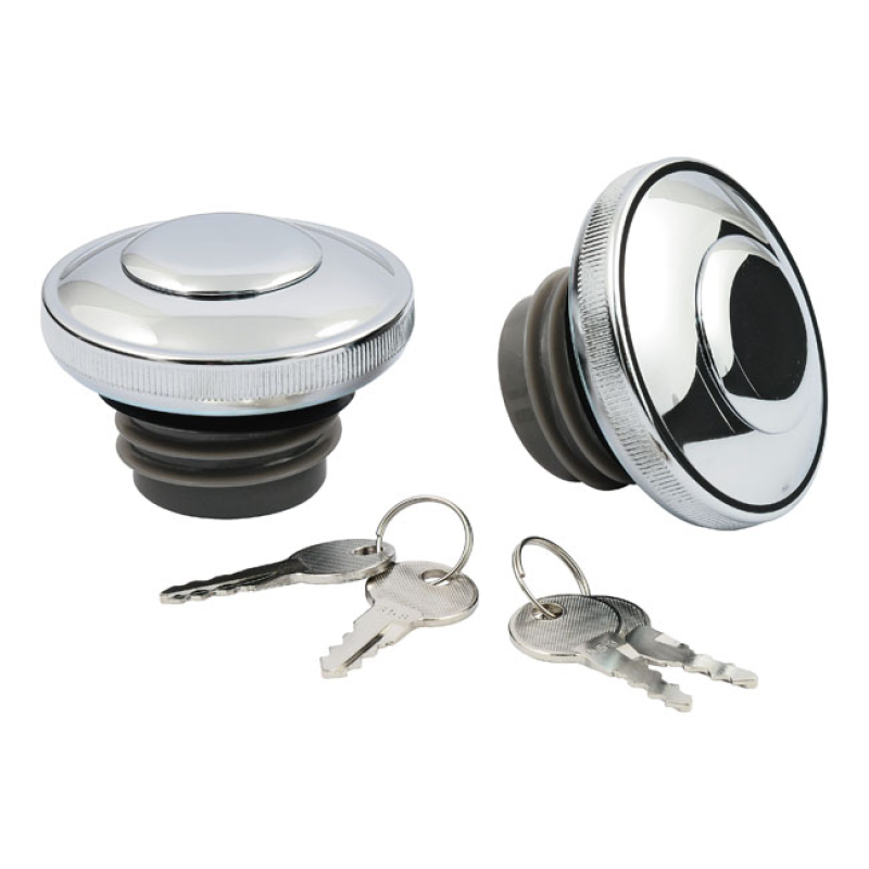 GAS CAP SET WITH LOCK, CHROME 510052