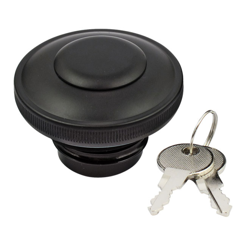 TANKINKORKKI MUSTA KROMI, LUKITTAVA - GAS CAP VENTED WITH LOCK, BLACK 510056