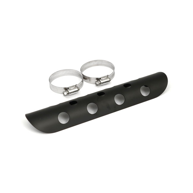 UNIVERSAL BULLET HOLE HEAT SHIELD 10" LONG BLACK HEAT SHIELD, 10" (25. 510541