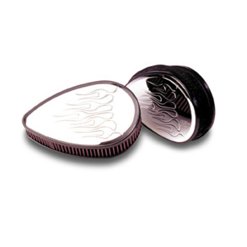 K&N, BILLET AIR CLEANER ASSEMBLY. TEARDROP FLAMES MACHINED FROM BILLET 510562