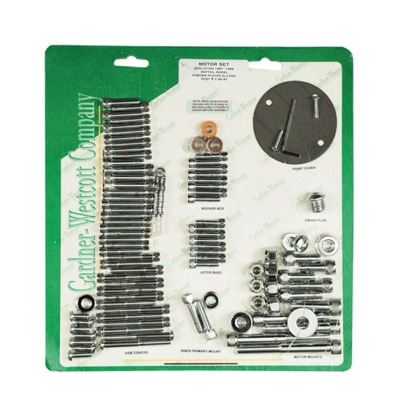 MOTOR SCREW SETS, CHROME ALLEN 510840