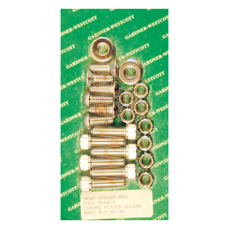 GARDNER-WESTCOTT, FENDER STRUT MOUNT KIT. CHROME ALLEN HEAD USED TO MO 510880