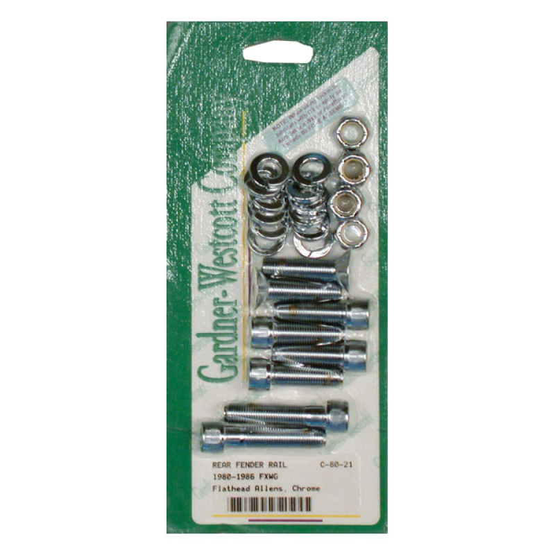 GARDNER-WESTCOTT, FENDER STRUT MOUNT KIT. CHROME ALLEN HEAD USED TO MO 510885