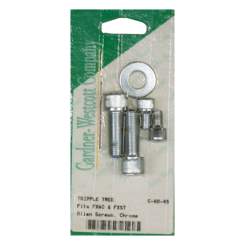 TRIPLE TREE PINCH BOLT SET. CHROME ALLEN HEADS CHROME PLATED ALLEN HEA 510905