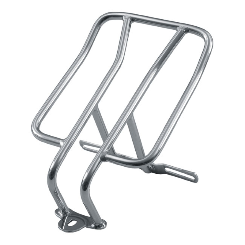 LUGGAGE RACK CHROME. MOUNTS TO MOUNTING HOLES OF LICENSE PLATE BRACKET 511441