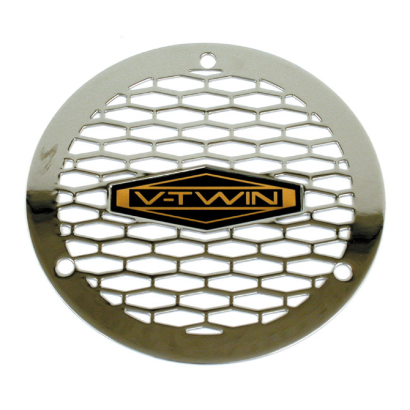 DERBY COVER, VENTED. CHROME CLUTCH COVER DESIGNED FOR USE WITH PRIMARY 512506