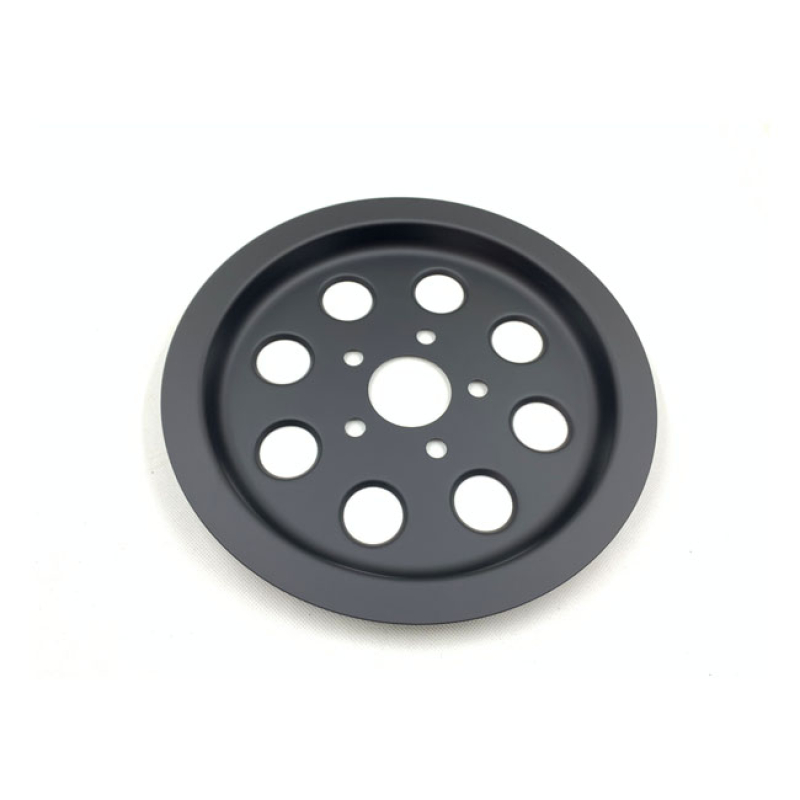 PULLEY COVER, HOLES (61T) MATTE BLACK. FULLY COVERS THE OEM REAR WHEEL 512859