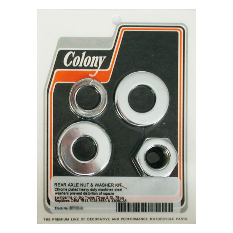 COLONY AXLE NUT AND WASHER KIT, REAR 513235