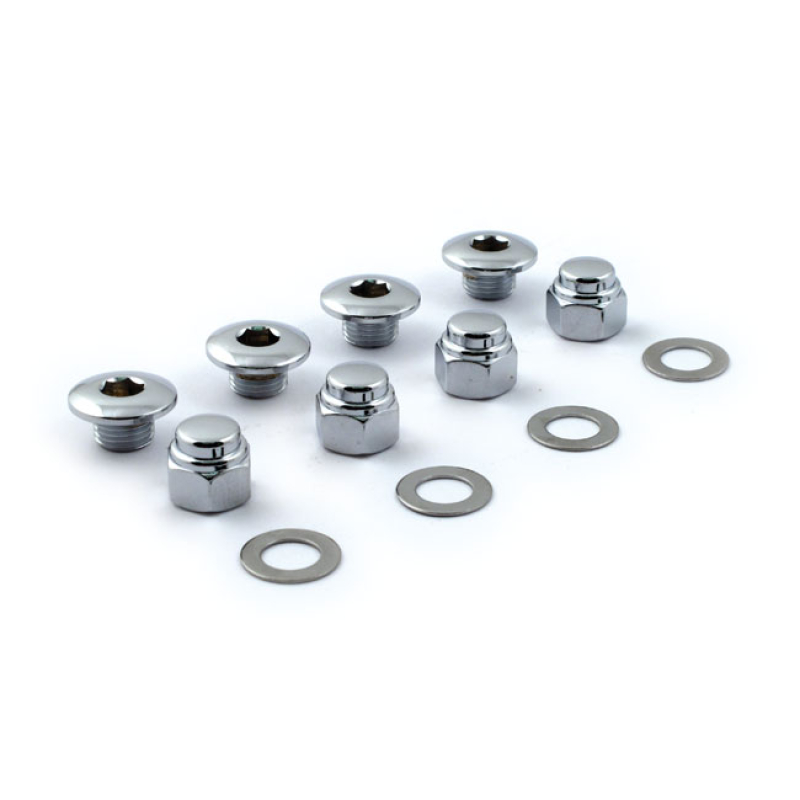 KEINUVIPUAKSELIN TULPAT & MUTTERIT, CHR OEM STYLE ROCKER SHAFT PLUG & NUT KIT 513370