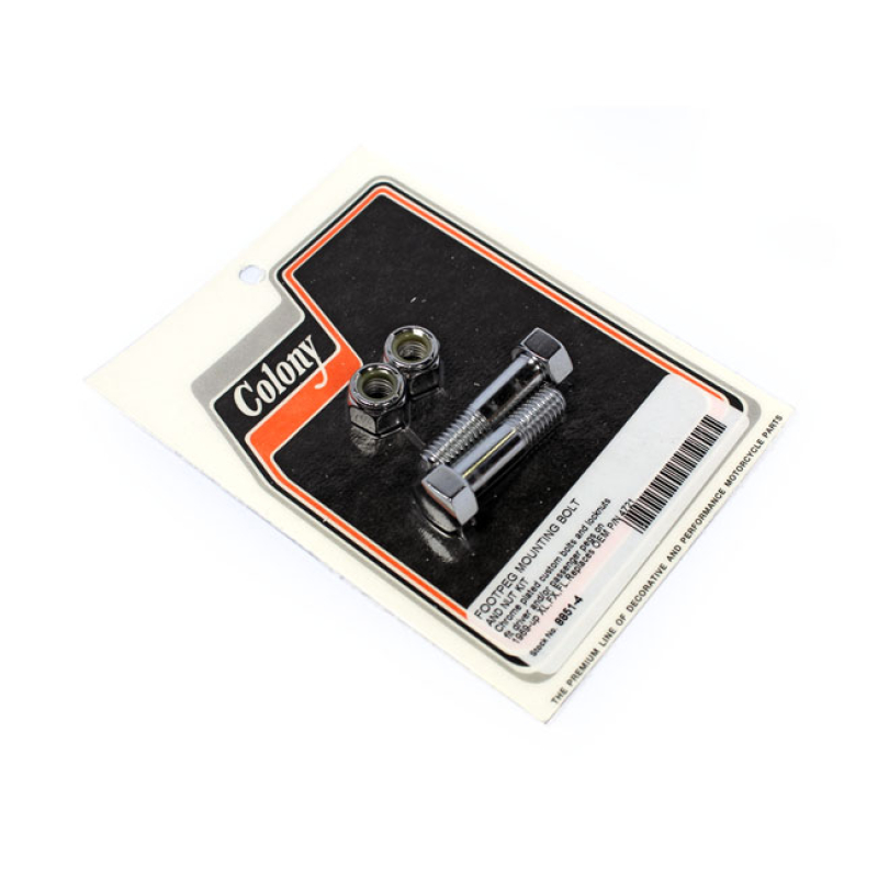 COLONY, FOOT PEG MOUNT KIT. CHROME CHROME PLATED STEEL CUSTOM DOMED SH 513440