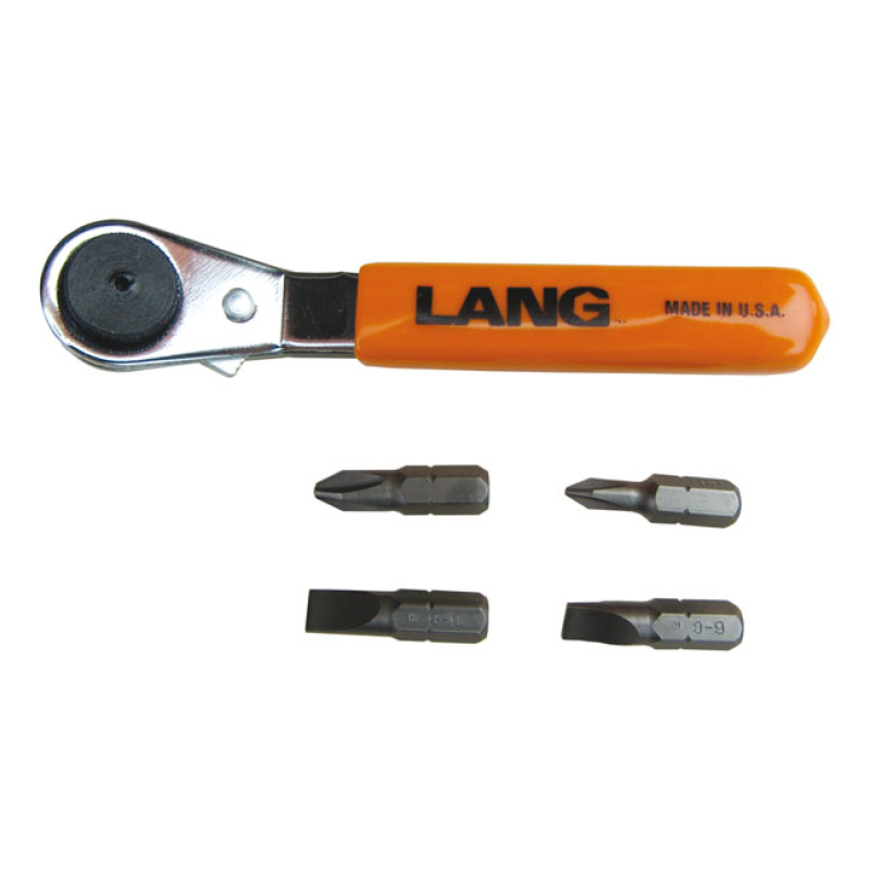 LANG TOOLS, MINI RATCHETING BIT WRENCH. OFFSET 25° OFFSET HEAD, INCL. 514175