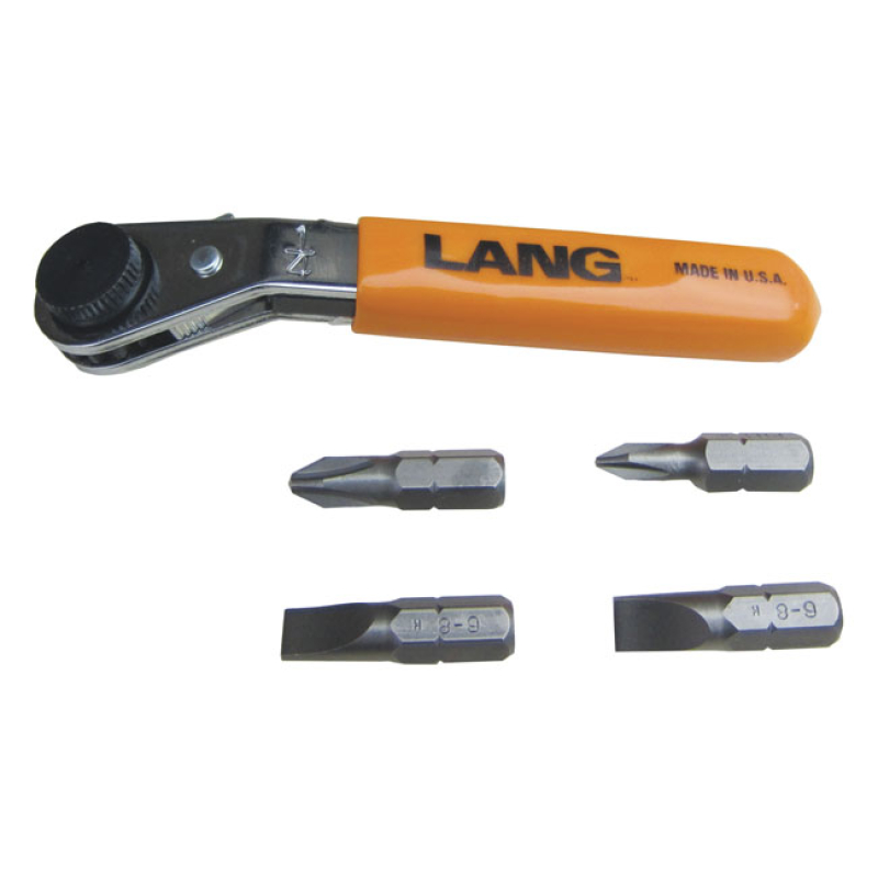 LANG TOOLS, MINI RATCHETING BIT WRENCH. REVERSE OFFSET 25° REVERSE-OF 514176