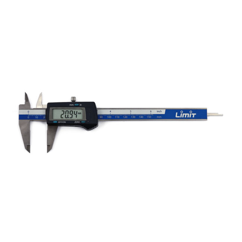 LIMIT DIGITAL CALIPER (MM & INCH) JUMBO DISPLAY; DISPLAYS METRIC OR US 514210