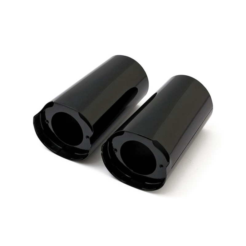 UPPER FORK SLIDER COVERS. BLACK GLOSS BLACK. STANDARD LENGTH. OEM REPL 515476