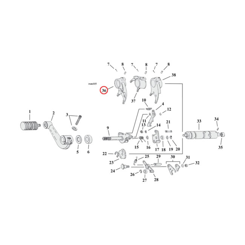 SHIFTER FORK, 4TH GEAR 517496