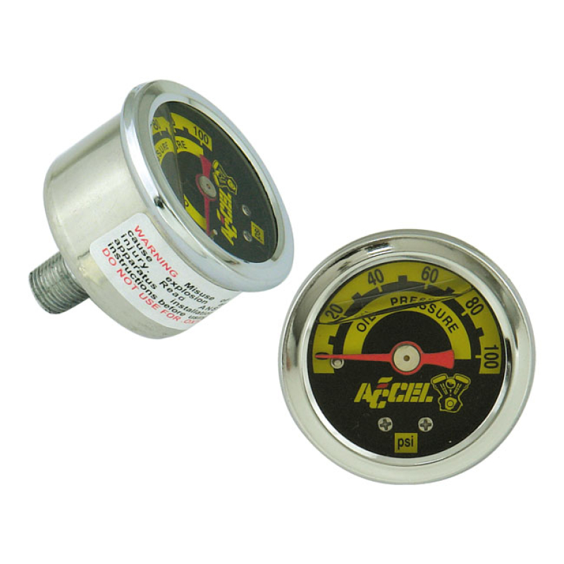 ACCEL OIL PRESSURE GAUGE, 100 PSI 517558