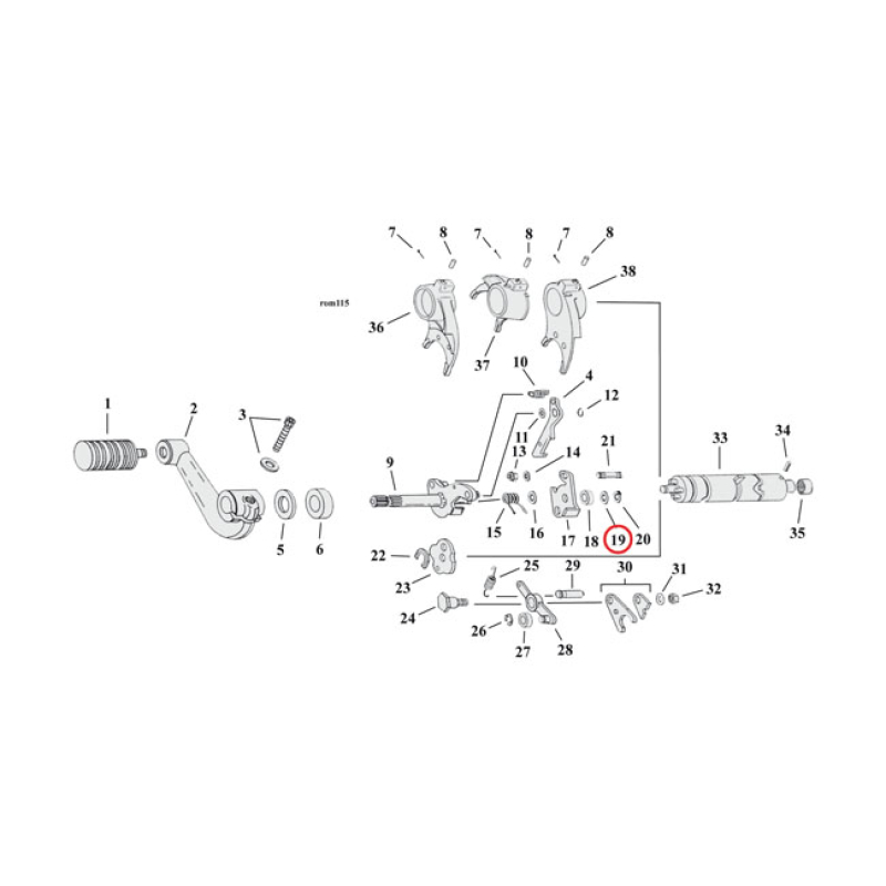 WASHER, SHIFTER BUSHING RETAINING RING 1 USED BEHIND 11031 RETAINING R 517933