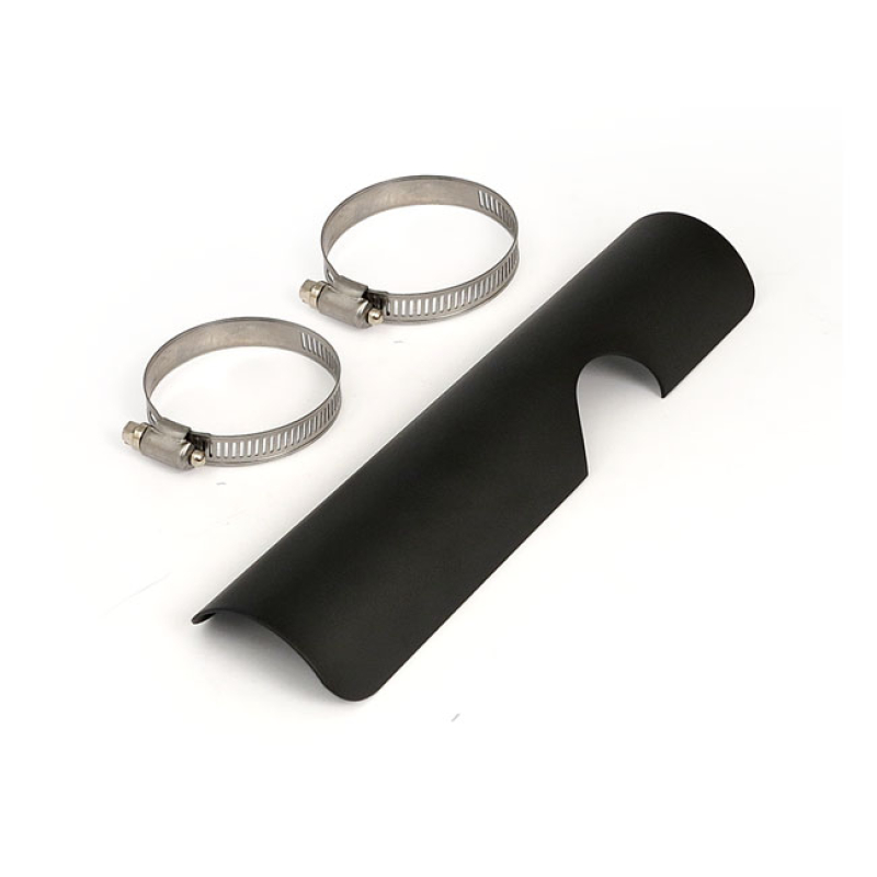 FL 2-1 EXHAUST HEADER HEATSHIELD. LOWER RIGHT, REAR. CUSTOM BLACK CUST 517967