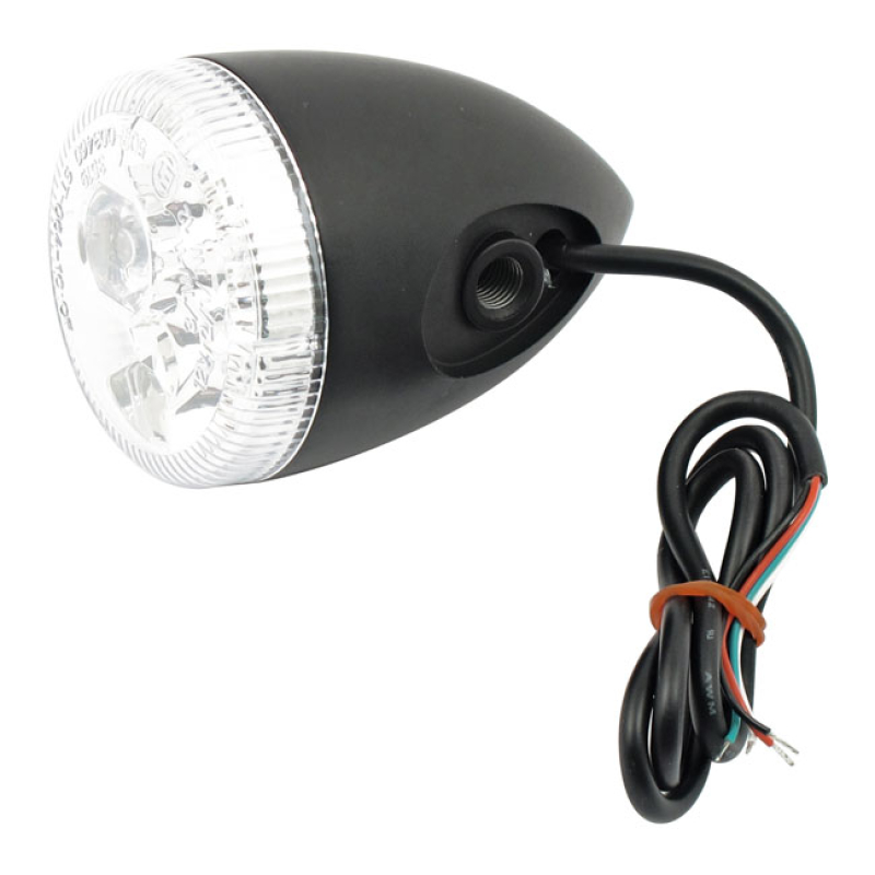 3-1 LED BULLET TAILLIGHT / TURN SIGNAL COMBO. BLACK. CLEAR CLEAR LENS. 519168
