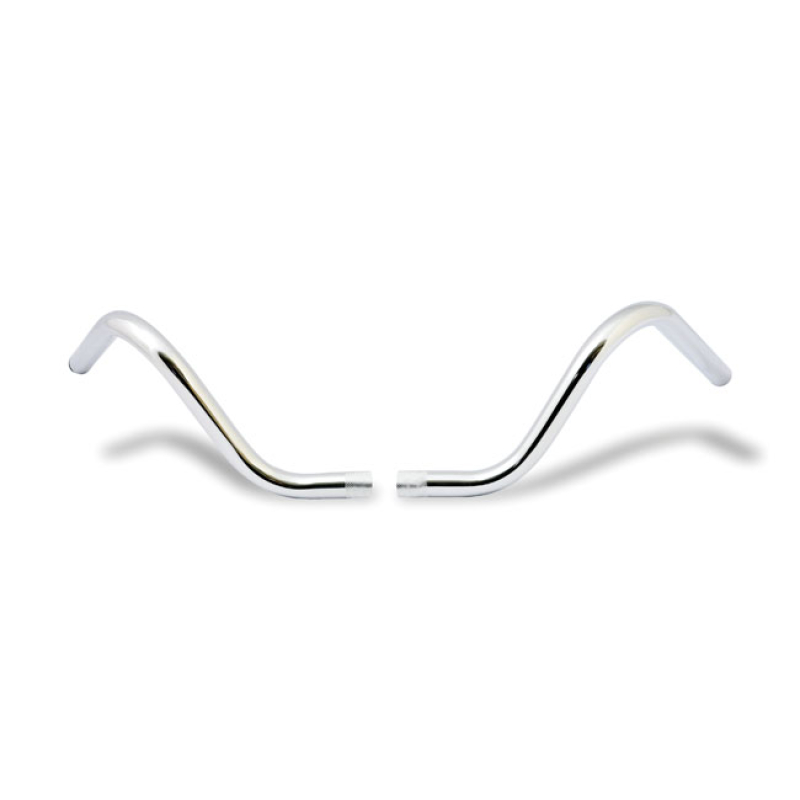 2-PIECE BUCKHORN STYLE HANDLEBAR 1" CHROME CHROME PLATED STEEL. COMPAT 520145