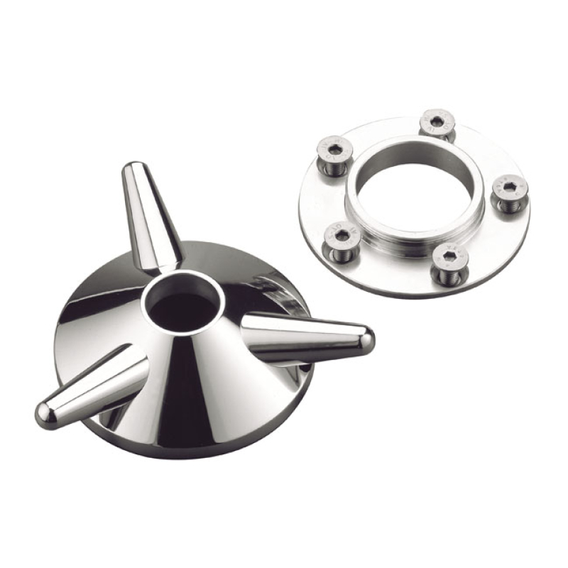 KUSTOM TECH, SPINNER WHEEL HUB COVER. ALUMINUM POLISHED ALUMINUM.  FIT 532113