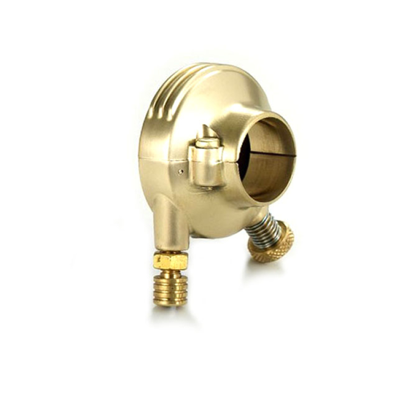K-TECH DELUXE EXTERNAL THROTTLE HOUSING. SATIN BRASS SATIN FORGED BRAS 532360