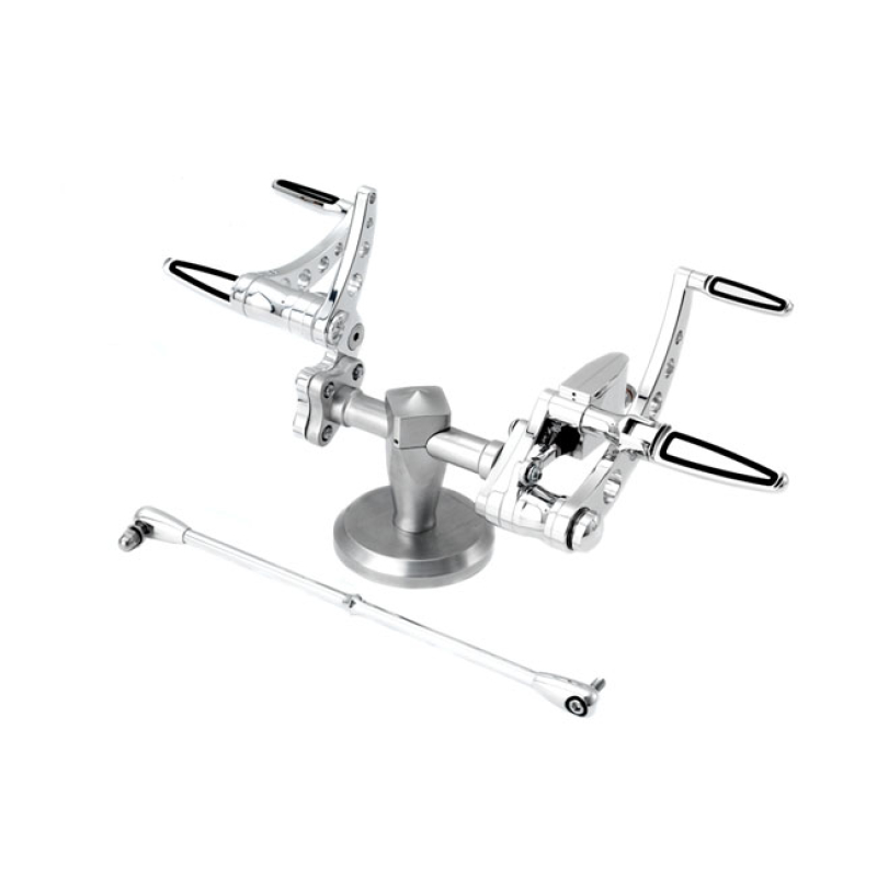 K-TECH, CLASSIC STYLE FORWARD CONTROLS. POLISHED BILLET ALUMINUM IN A 532389