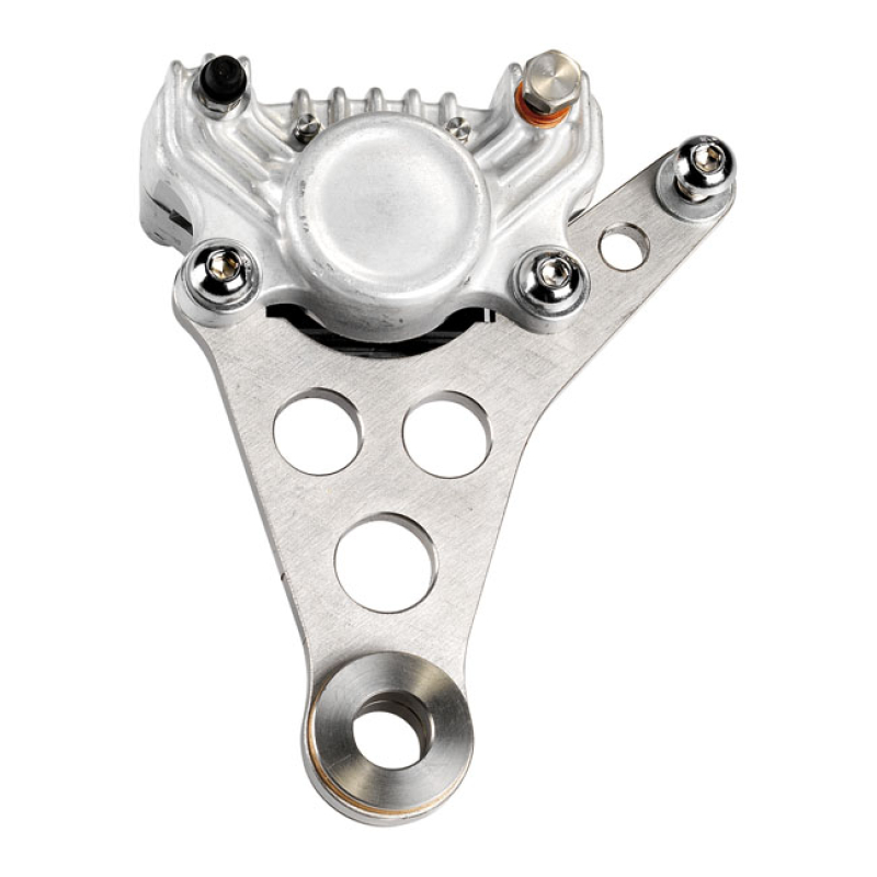 K-TECH SUPER FRENI FRONT CALIPER BRACKET. RAW STAINLESS STEEL MOUNTING 532443