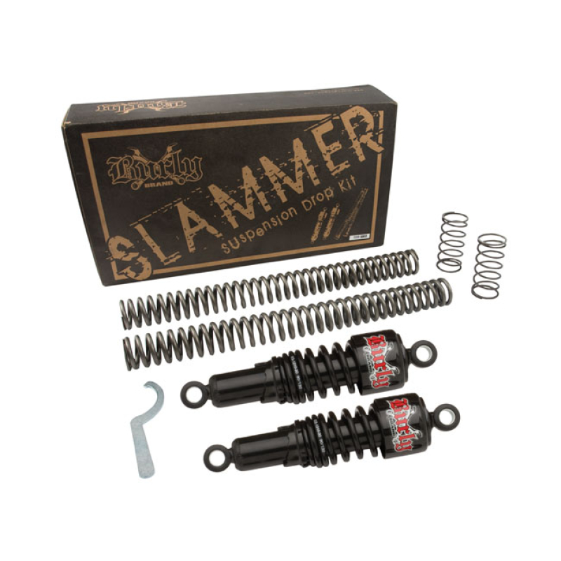 BURLY SLAMMER KIT BLACK; LOWERING KIT INCL. DROPPED FORK SPRINGS & SPE 533335