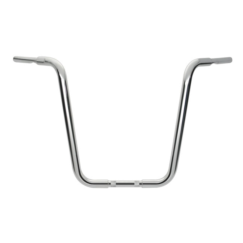 WILD1, 1-1/4" PSYCO CHUBBY APEHANGERS. CHROME, 18" RISE CHROME; STEEL; 534025