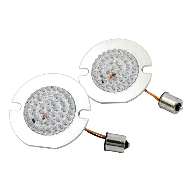 CUSTOM DYNAMICS, FLAT STYLE TURN SIGNAL LED INSERTS AMBER 536107