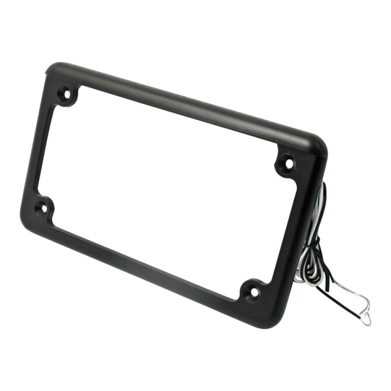 CUSTOM DYNAMICS LICENSE PLATE FRAME WITH 6 LEDS BLACK 536437