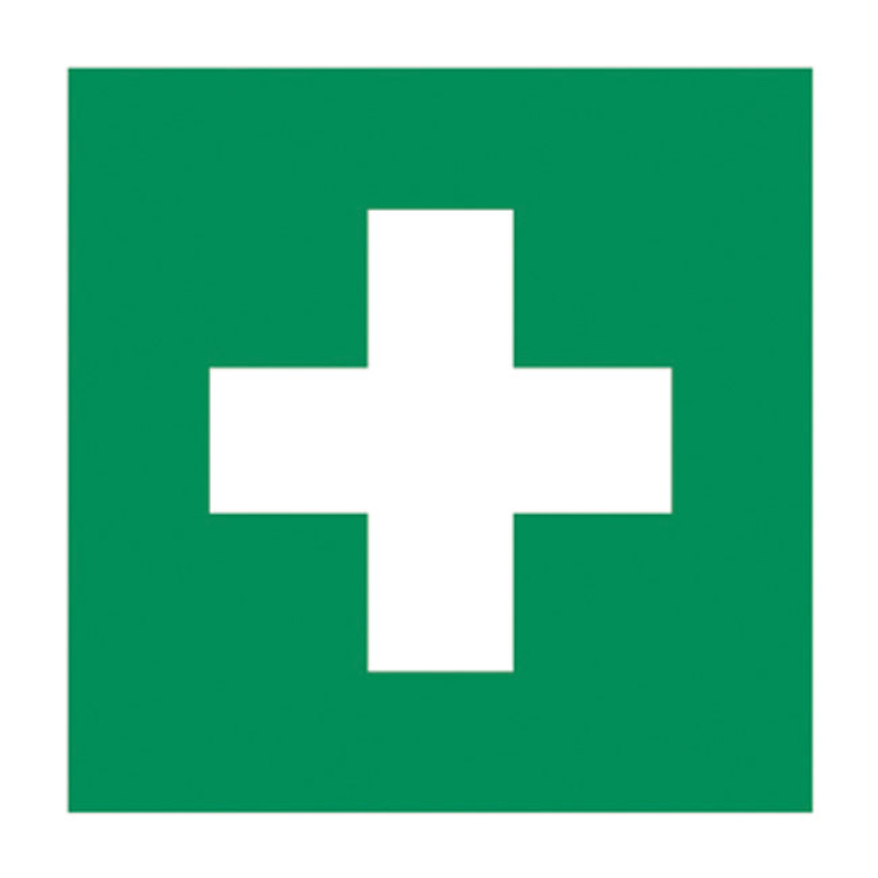 GM GREEN CROSS STICKER 100X100MM. CLEAR SYMBOLIC GREEN CROSS REFERENCE 536503