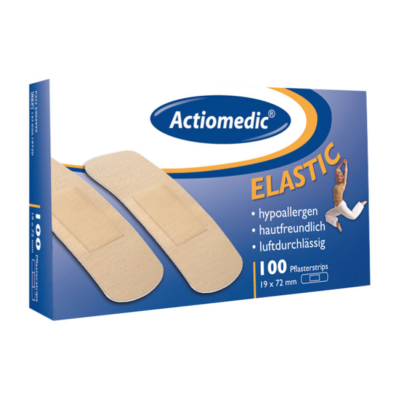 GM ACTIOMEDIC ELASTIC PLASTER STRIPS UNIVERSAL PLASTER. ELASTIC WOVEN 536507