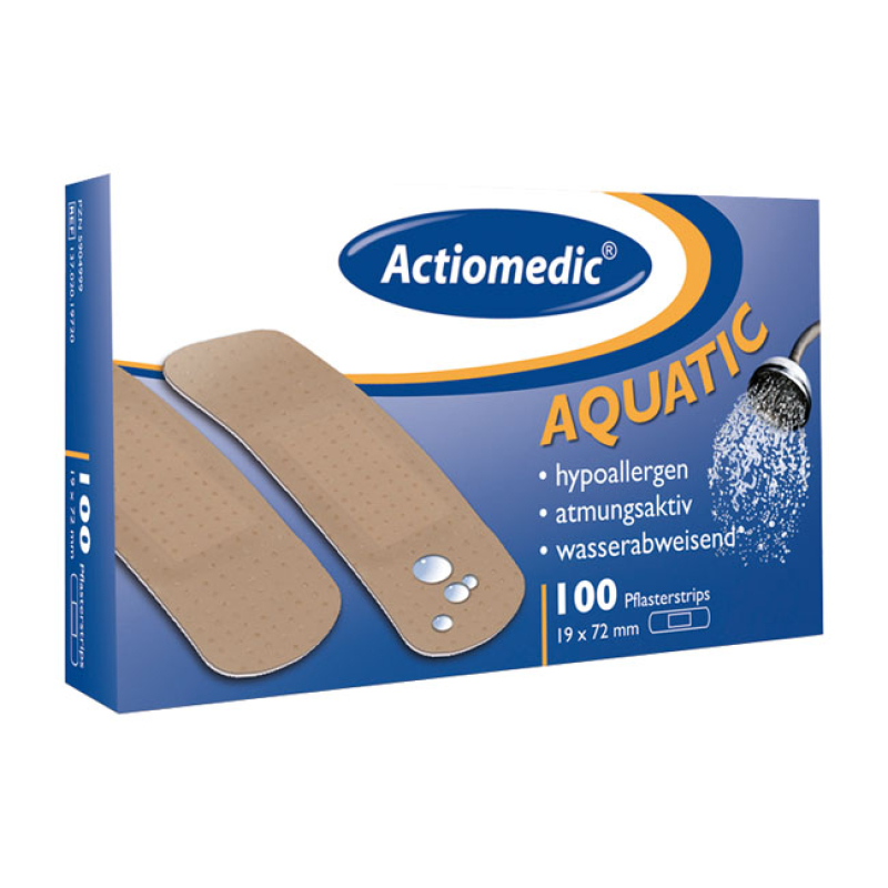 GM ACTIOMEDIC AQUATIC PLASTER STRIPS UNIVERSAL PLASTER. WATERPROOF PE 536508