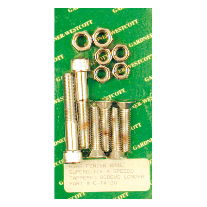 GARDNER-WESTCOTT, FENDER STRUT MOUNT KIT. CHROME ALLEN HEAD USED TO MO 540540